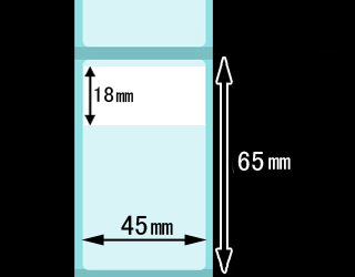 クリアサーマルロール（45mm×65ｍｍ）1巻1000枚巻き